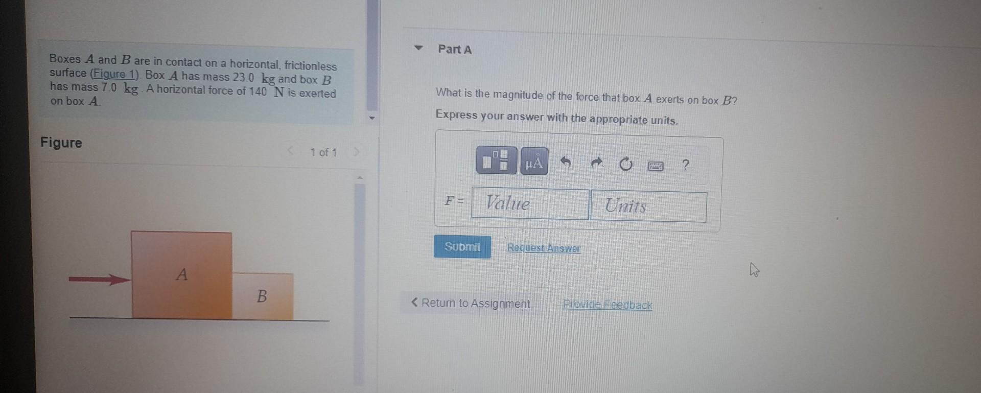 Solved Boxes A and B are in contact on a horizontal,
