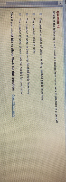 Solved Question 42 Which of the following is not used in | Chegg.com