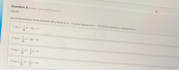 Solved Question 5 Multiple Choice Worth 2 points) (02.08) | Chegg.com