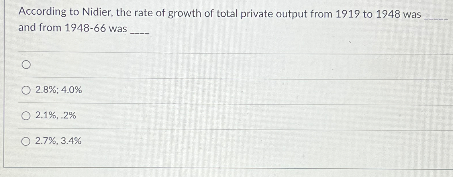 Solved According to Nidier, the rate of growth of total | Chegg.com