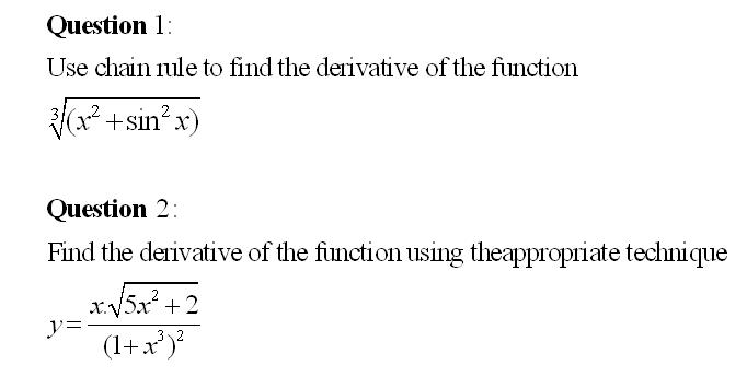 Solved Use chain rule to find the derivative of the function | Chegg.com