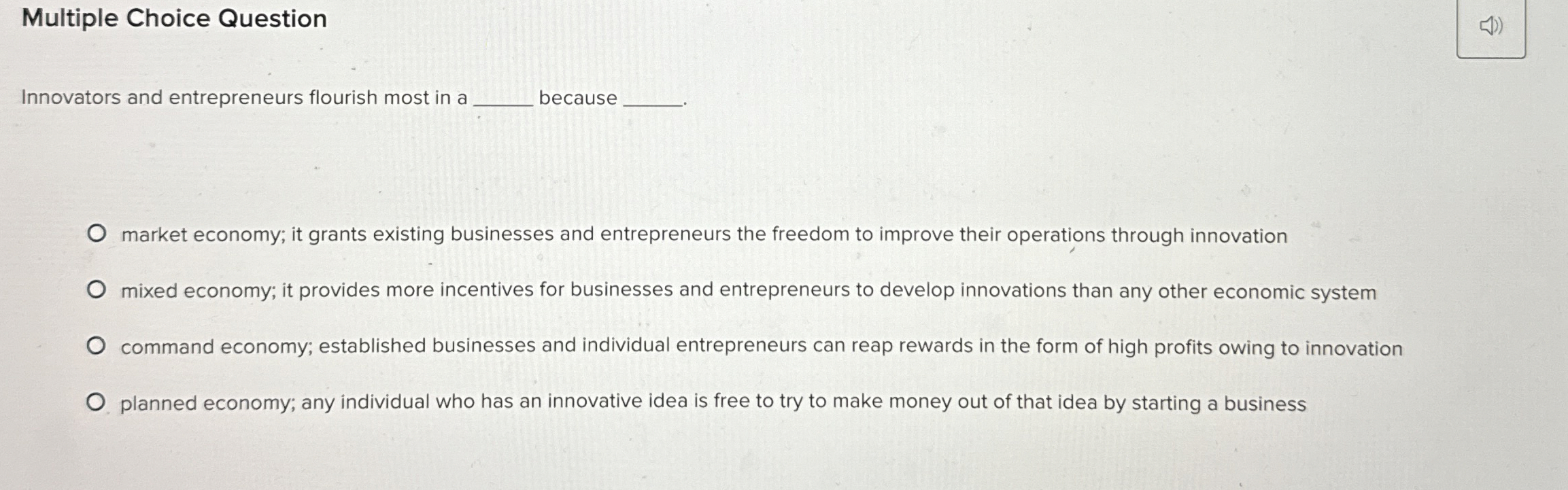 Solved Multiple Choice QuestionInnovators and entrepreneurs | Chegg.com