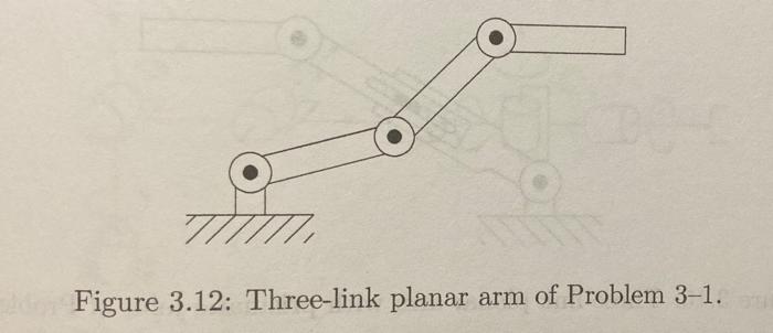 Solved 3-1 Consider the three-link planar manipulator shown | Chegg.com