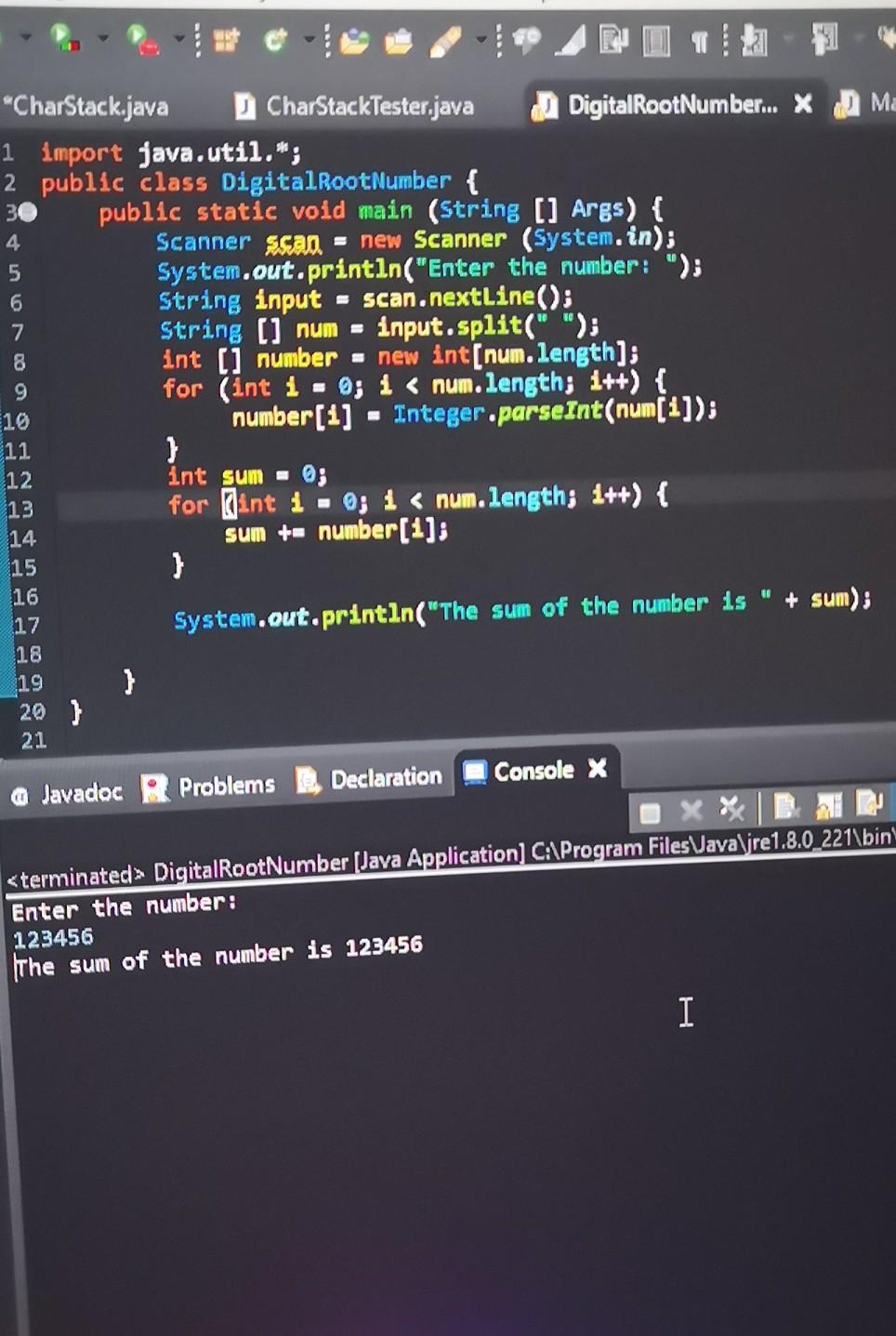 Solved Help please Why is the result 123456 not 21? After | Chegg.com