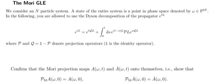 Solved We consider an N particle system. A state of the | Chegg.com