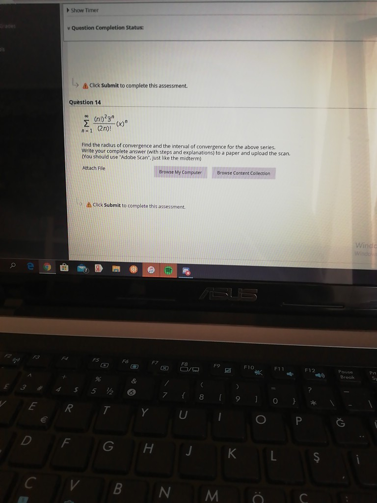 Solved Show Timer Question Completion Status: Click Submit | Chegg.com