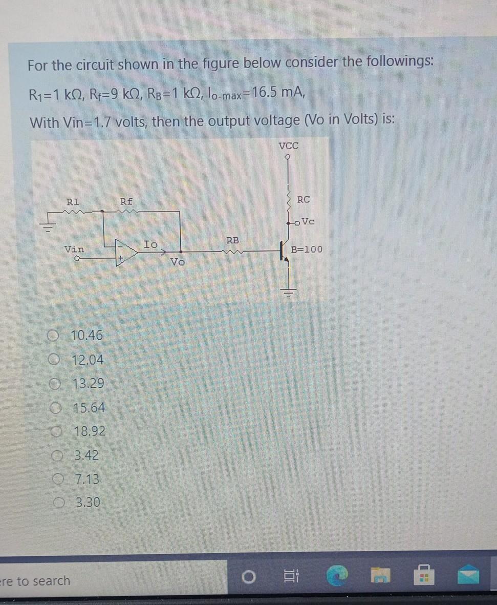 Solved For the circuit shown in the figure below consider | Chegg.com