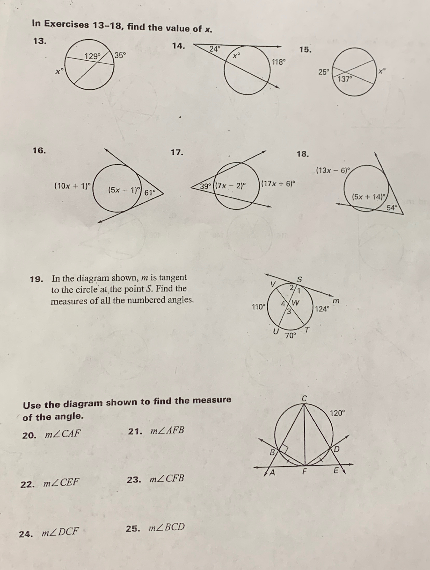 Solved In Exercises 13-18, ﻿find The Value Of | Chegg.com