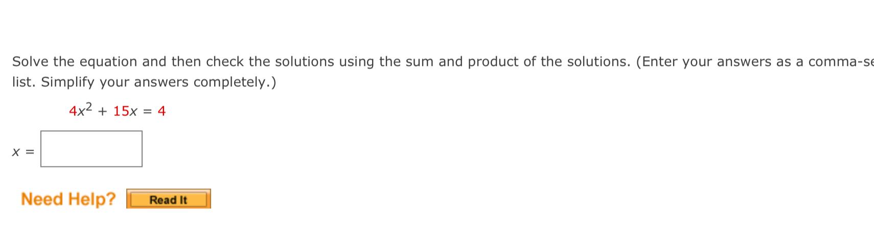 Solved Solve the equation and then check the solutions using | Chegg.com