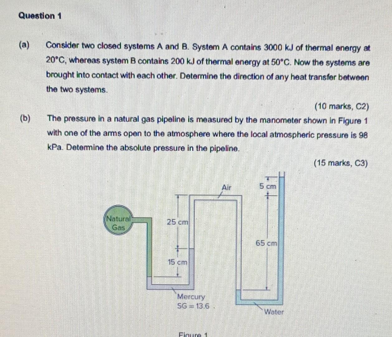 Solved (a) Consider Two Closed Systems A And B. System A | Chegg.com