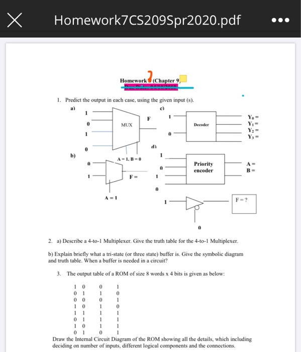 Solved X Homework7cs209spr2020 Pdf Homework Chapter Chegg Com