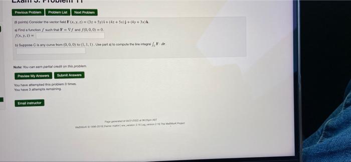 Solved Previous Problem Problem List Next Problem 18 por | Chegg.com