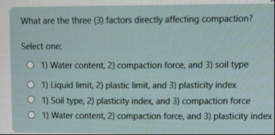 Solved What are the three (3) ﻿factors directly affecting | Chegg.com