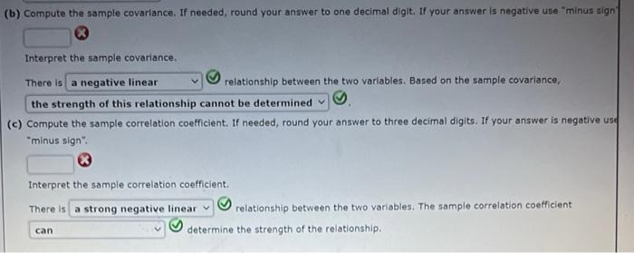 Solved Five Observations Taken For Two Variables Follow. (a) | Chegg.com