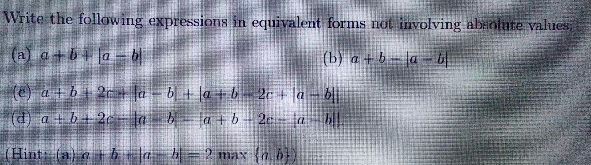 Solved Write the following expressions in equivalent forms | Chegg.com