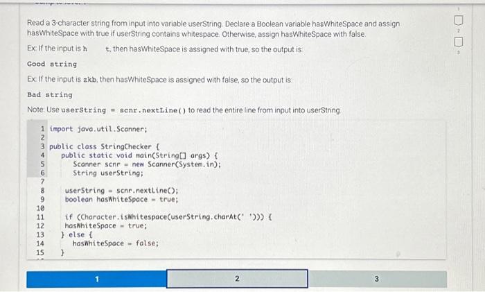 Solved Read a 3-character string from input into variable | Chegg.com