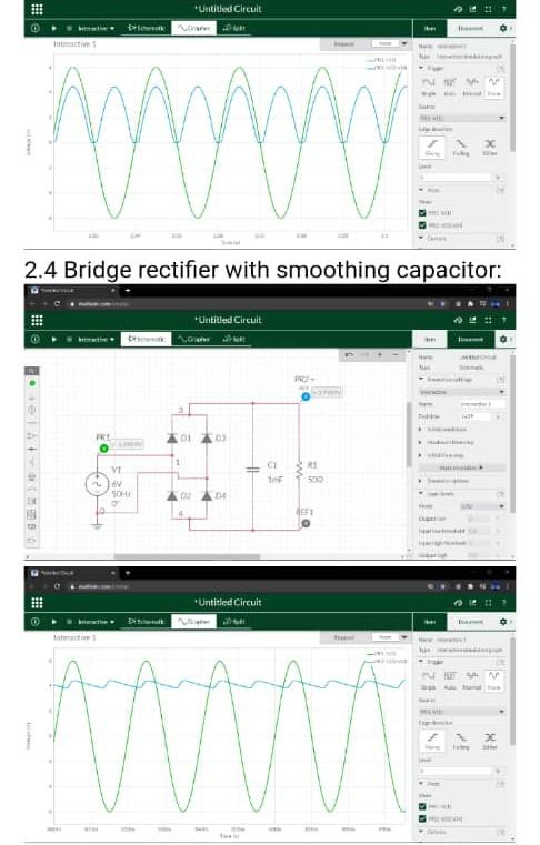 half wave rectifier experiment in multisim