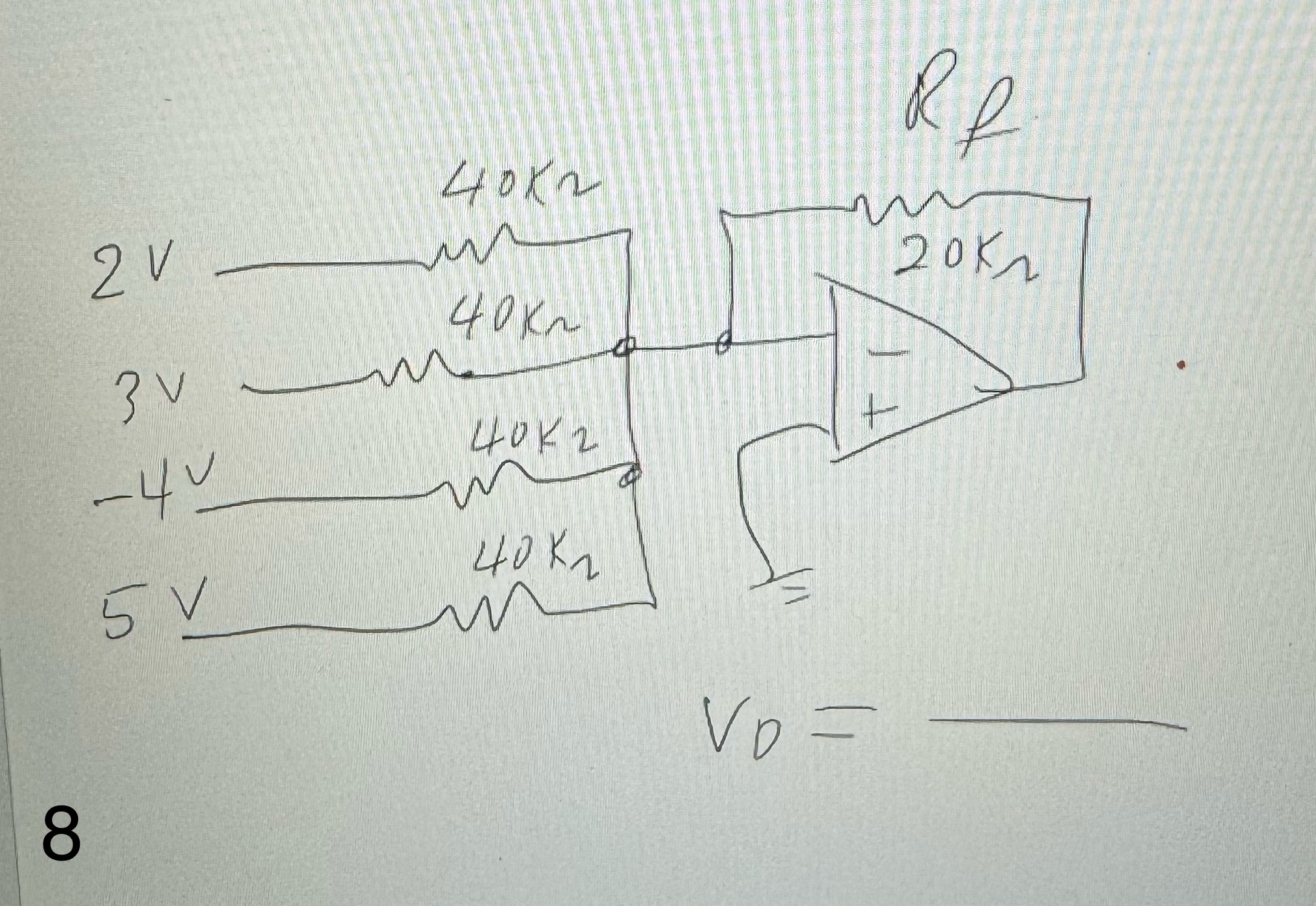 Solved Find:Vo=?please show all formulas:)thank you | Chegg.com