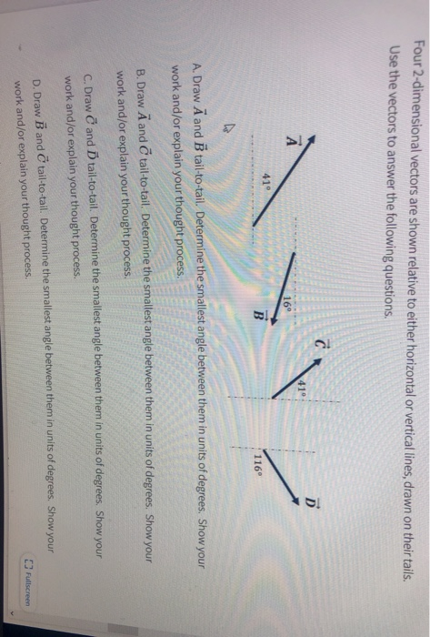 Solved Four 2-dimensional vectors are shown relative to | Chegg.com