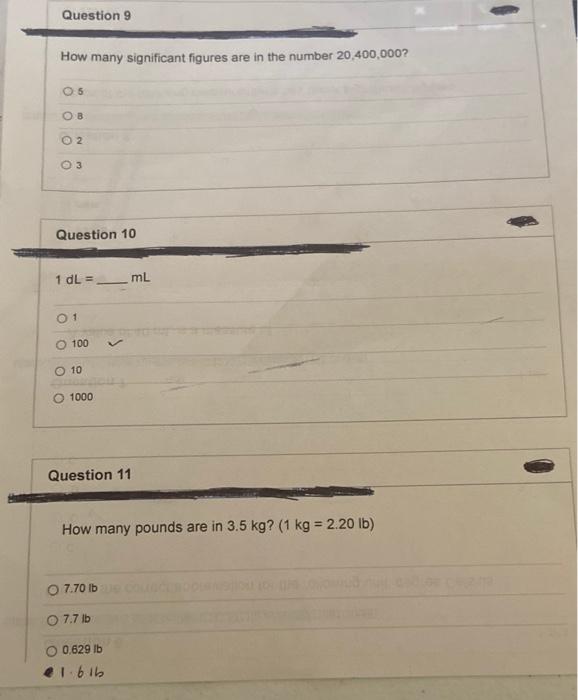 Solved Question 12 How many milliliters of gasoline have a Chegg