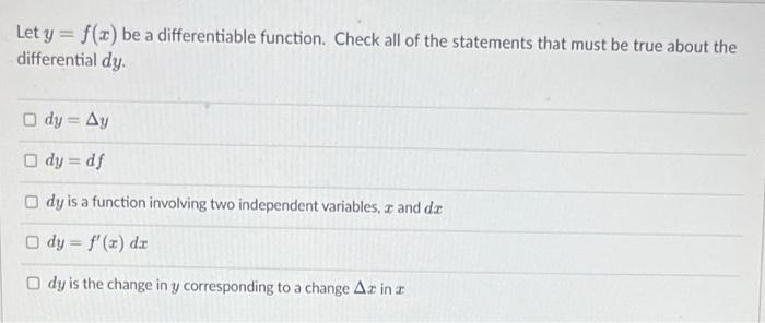 Solved The symbol Δx represents the change in x the | Chegg.com