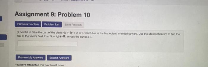 Solved Assignment 9: Problem 10 Previous Problem Problem | Chegg.com