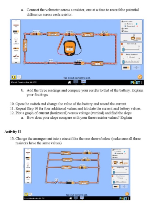 Experiment #5 Pre-Lab 1. Open PhET Simulations And... | Chegg.com