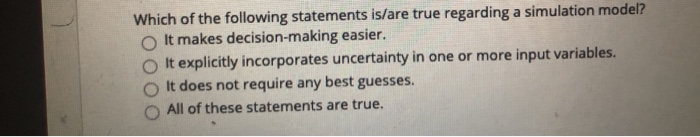 Solved Which of the following statements is/are true | Chegg.com