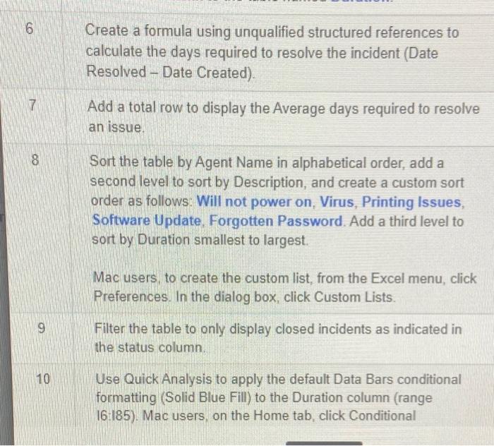 Solved 6 Create a formula using unqualified structured Chegg