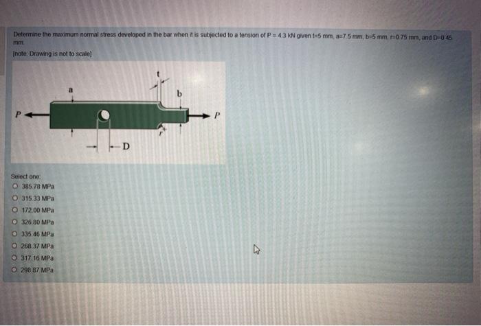 Solved Determine the maximum normal stress developed in the | Chegg.com