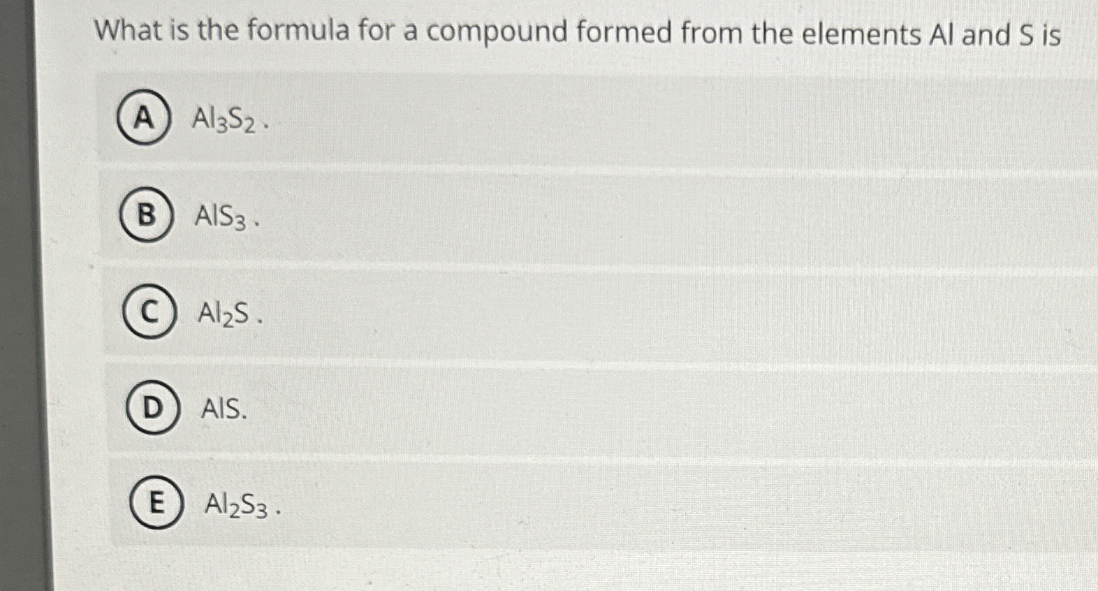 Solved What is the formula for a compound formed from the | Chegg.com