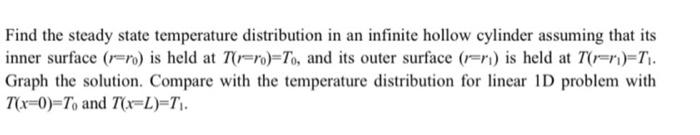 Solved Find the steady state temperature distribution in an | Chegg.com