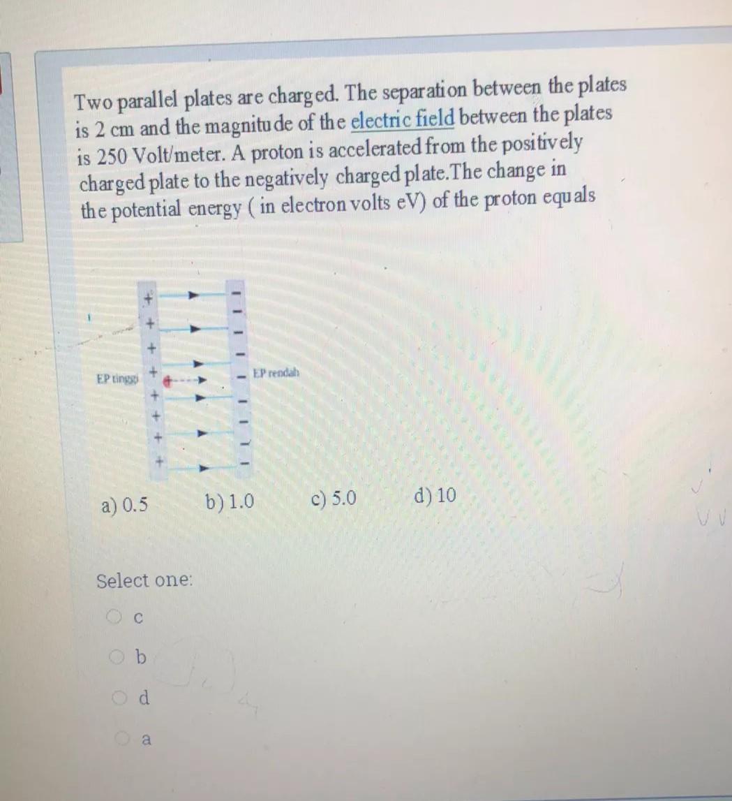 Solved Two parallel plates are charged. The separation | Chegg.com