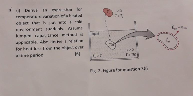 Solved ICO TET Eon = 9 cone 3. (i) Derive an expression for | Chegg.com