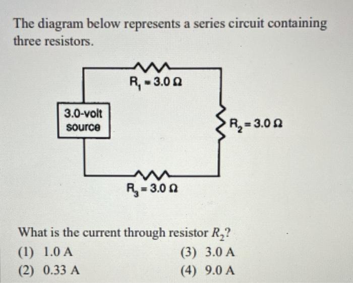 Solved The diagram below represents a series circuit | Chegg.com