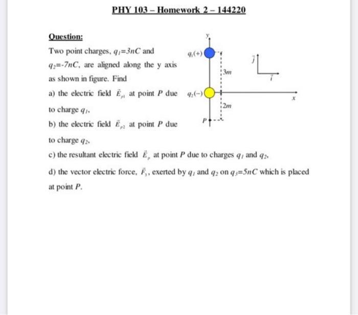 Phy 103 Homework 2 1442 Question Two Point Chegg Com