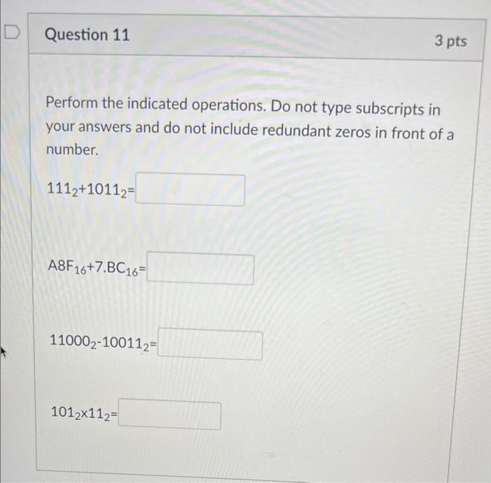 Solved Perform the indicated operations. Do not type | Chegg.com