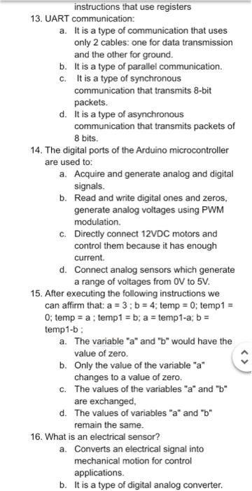 12. As a programmer of embedded systems, it is | Chegg.com