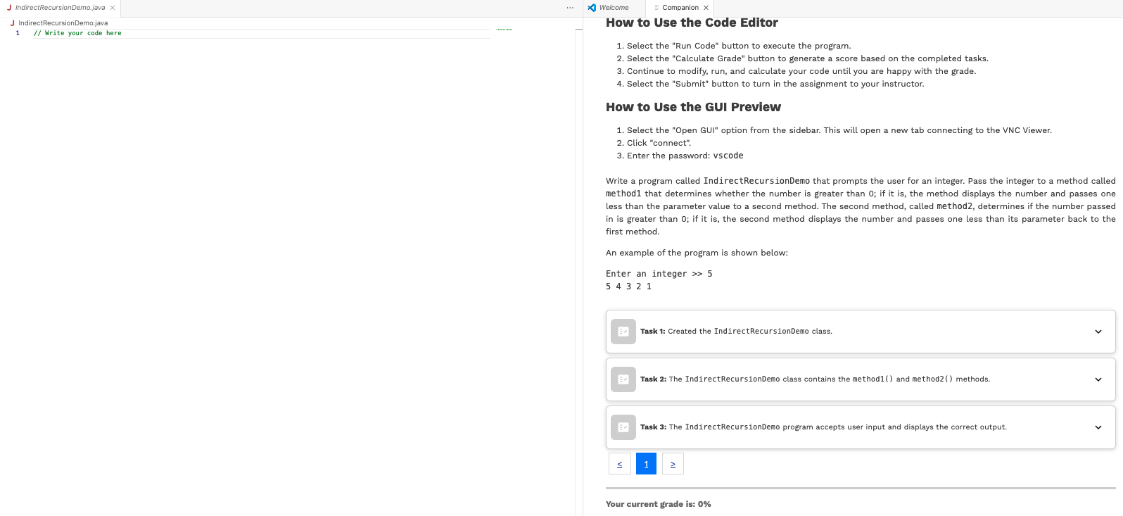 Solved Please do 3 ﻿tasks in JAVAHow to Use the Code | Chegg.com