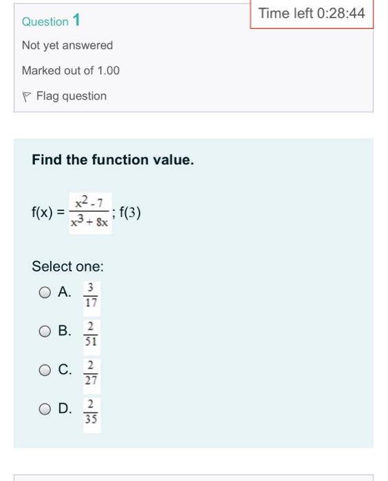 Solved Question 3 Not yet answered Marked out of 1.00 Flag | Chegg.com