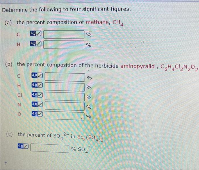 Solved Determine the following to four significant figures. | Chegg.com