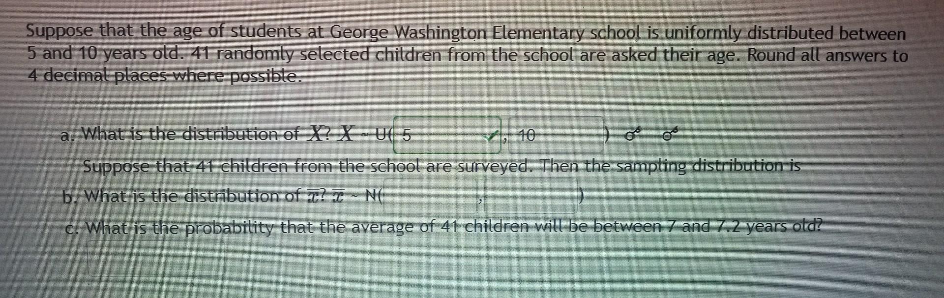 Solved Suppose that the age of students at George Washington | Chegg.com