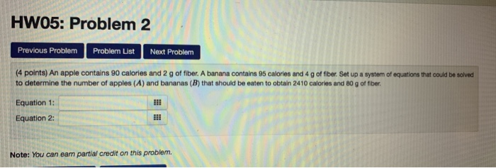 Solved HW05: Problem 2 Previous Problem Problem List Next | Chegg.com
