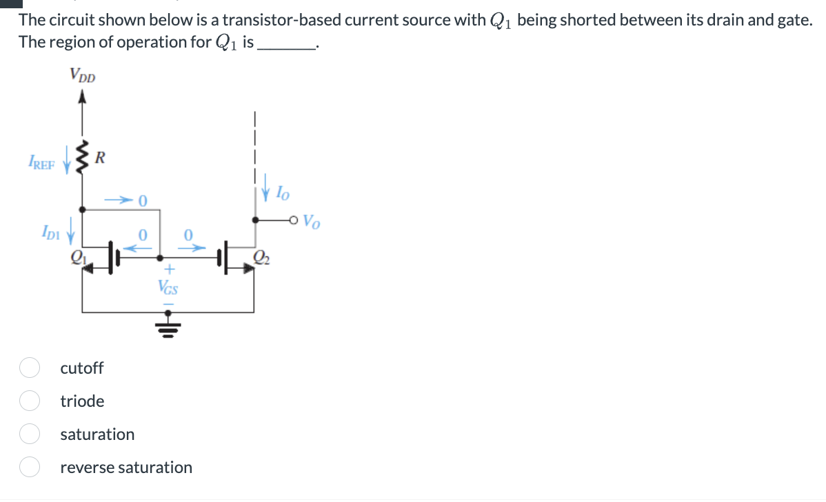 Solved The circuit shown below is a transistor-based current | Chegg.com