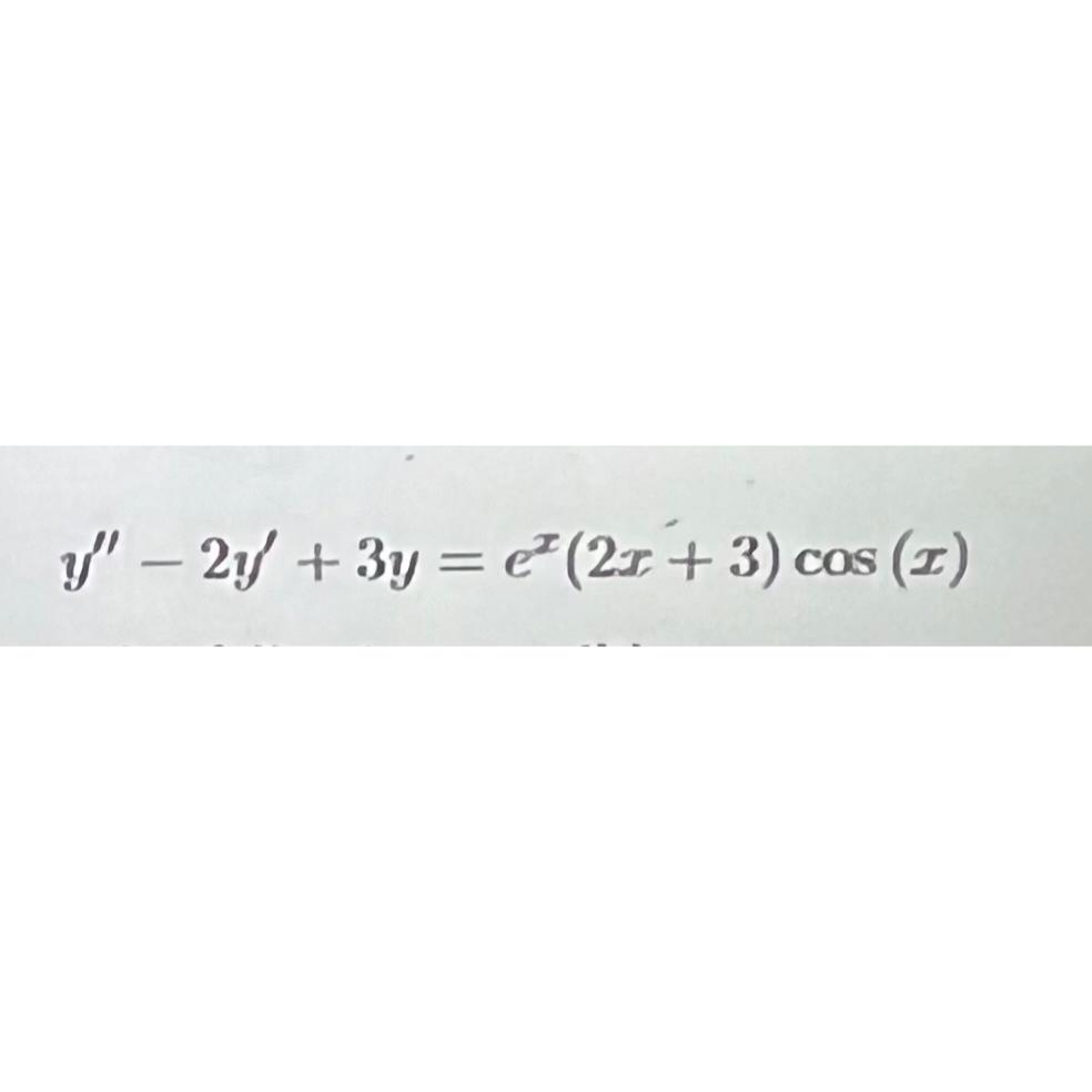 Solve using Undetermined Coefficient Differential