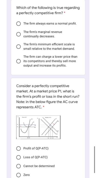 Solved Which of the following is true regarding a perfectly | Chegg.com