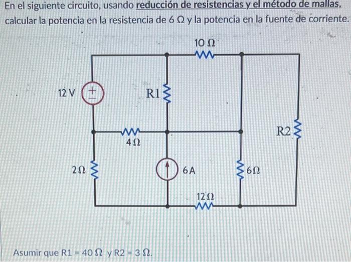 Solved En El Siguiente Circuito, Usando Reducción De | Chegg.com