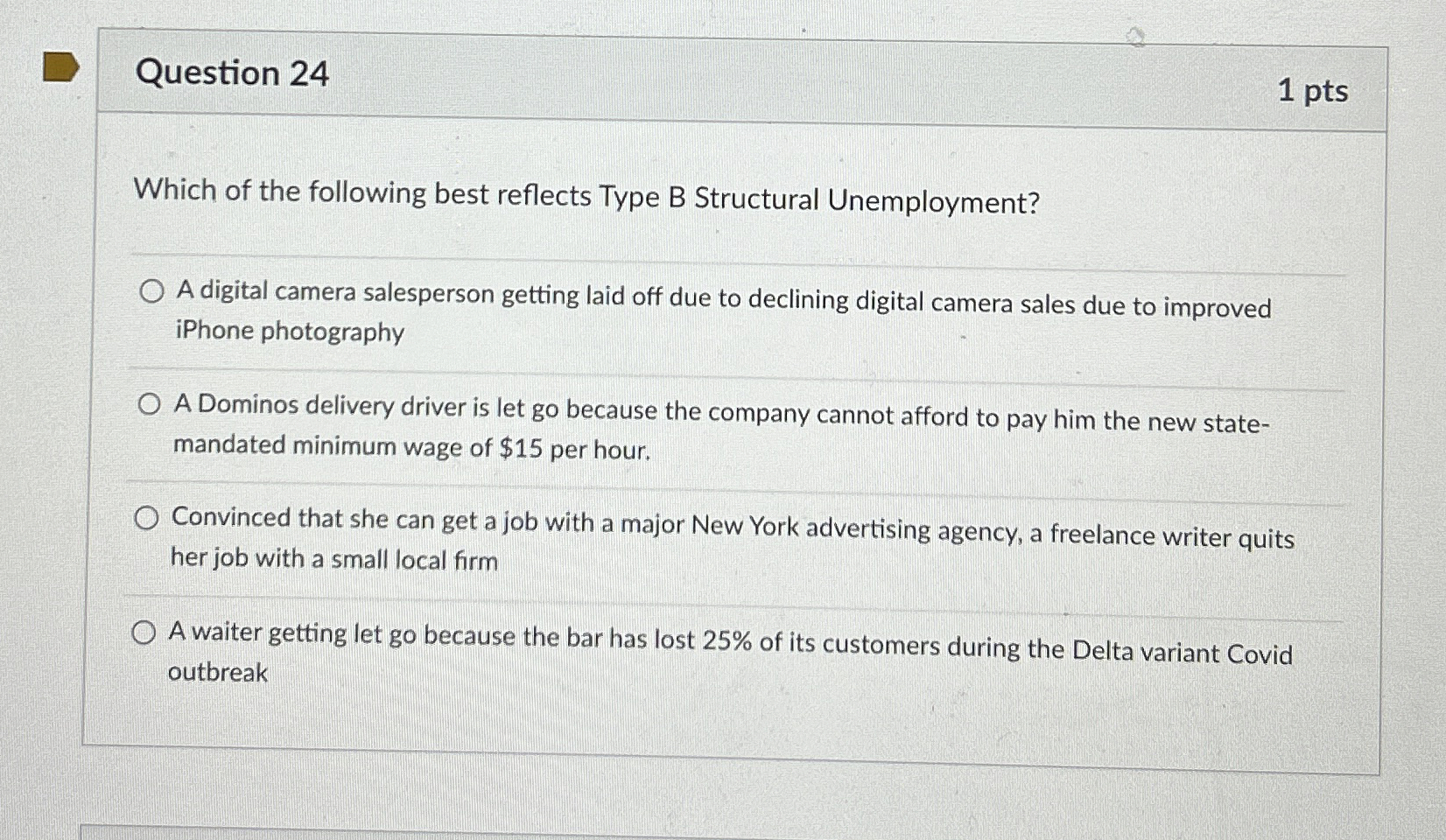 Solved Question 241 ﻿ptsWhich Of The Following Best Reflects | Chegg.com