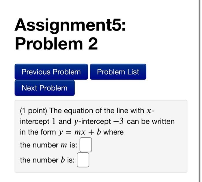 Solved Assignments: Problem 1 Previous Problem Problem List | Chegg.com