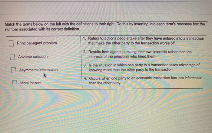 Solved Question 1 of 1 Macmillan Learning Match the terms to